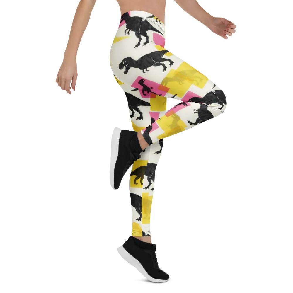Neon Cretaceous on Leggings — Right
