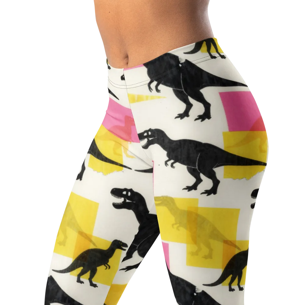 Neon Cretaceous on Leggings — Left Front