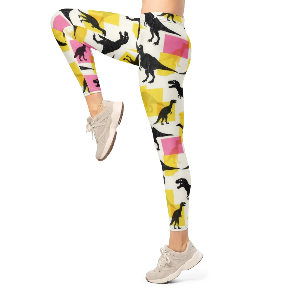 Neon Cretaceous on Leggings — Left