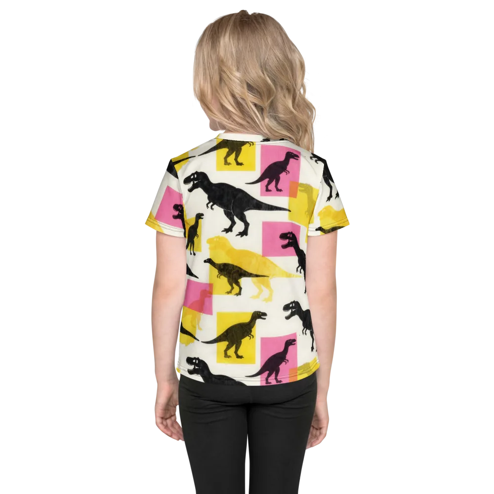 Neon Cretaceous on Kids Crew Neck T-Shirt — Back