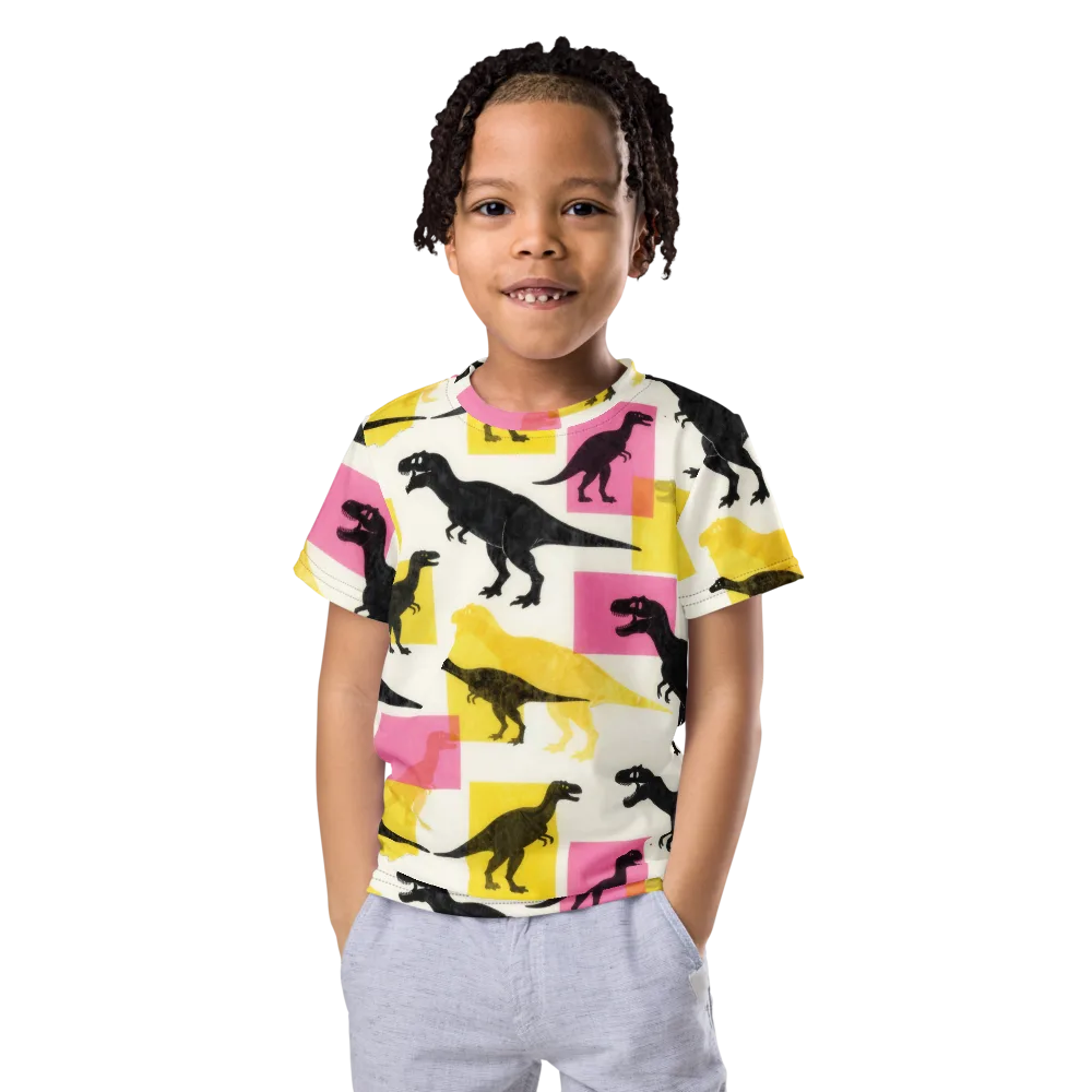 Neon Cretaceous on Kids Crew Neck T-Shirt — Front
