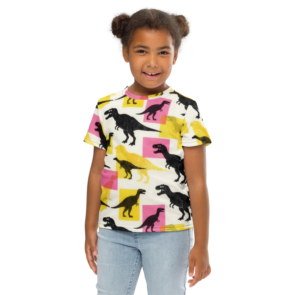 Neon Cretaceous on Kids Crew Neck T-Shirt — Front