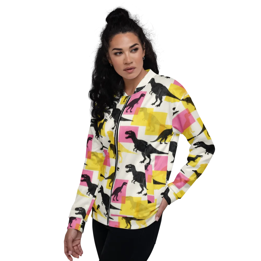 Neon Cretaceous on Bomber Jacket — Left