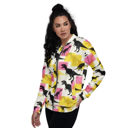 Neon Cretaceous on a Bomber Jacket