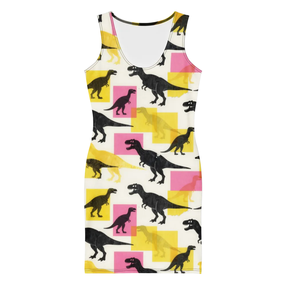 Neon Cretaceous on Bodycon Dress — Front