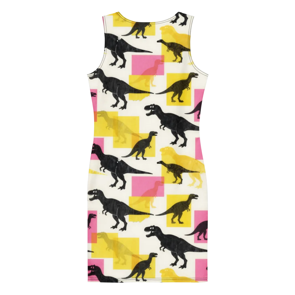 Neon Cretaceous on Bodycon Dress — Back