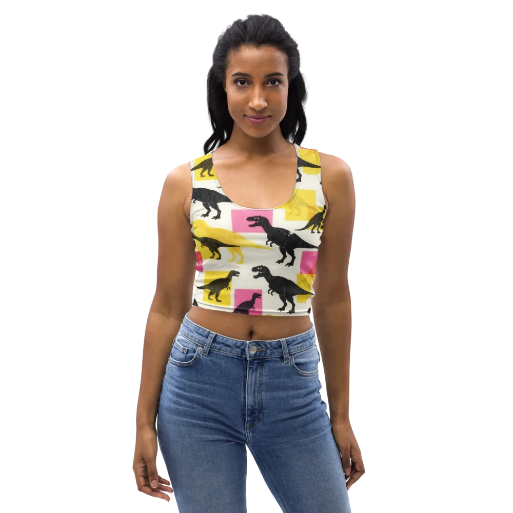 Neon Cretaceous on Crop Top — Front