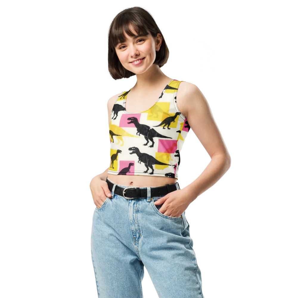 Neon Cretaceous on Crop Top — Front