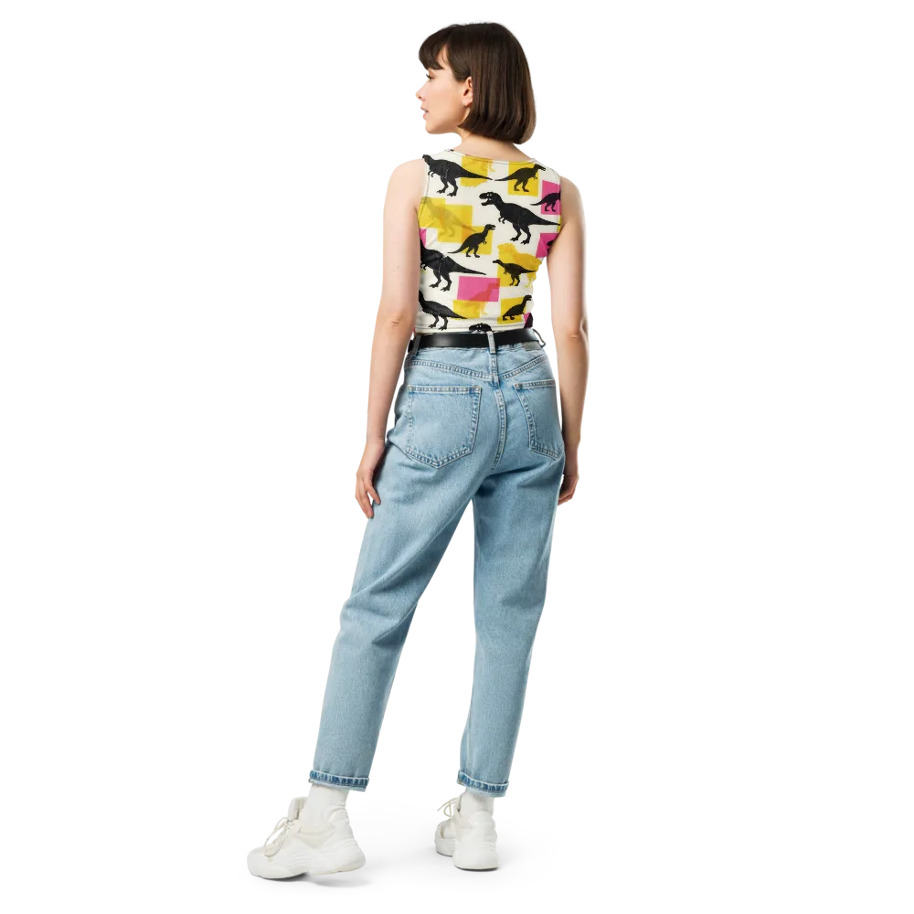 Neon Cretaceous on Crop Top — Back