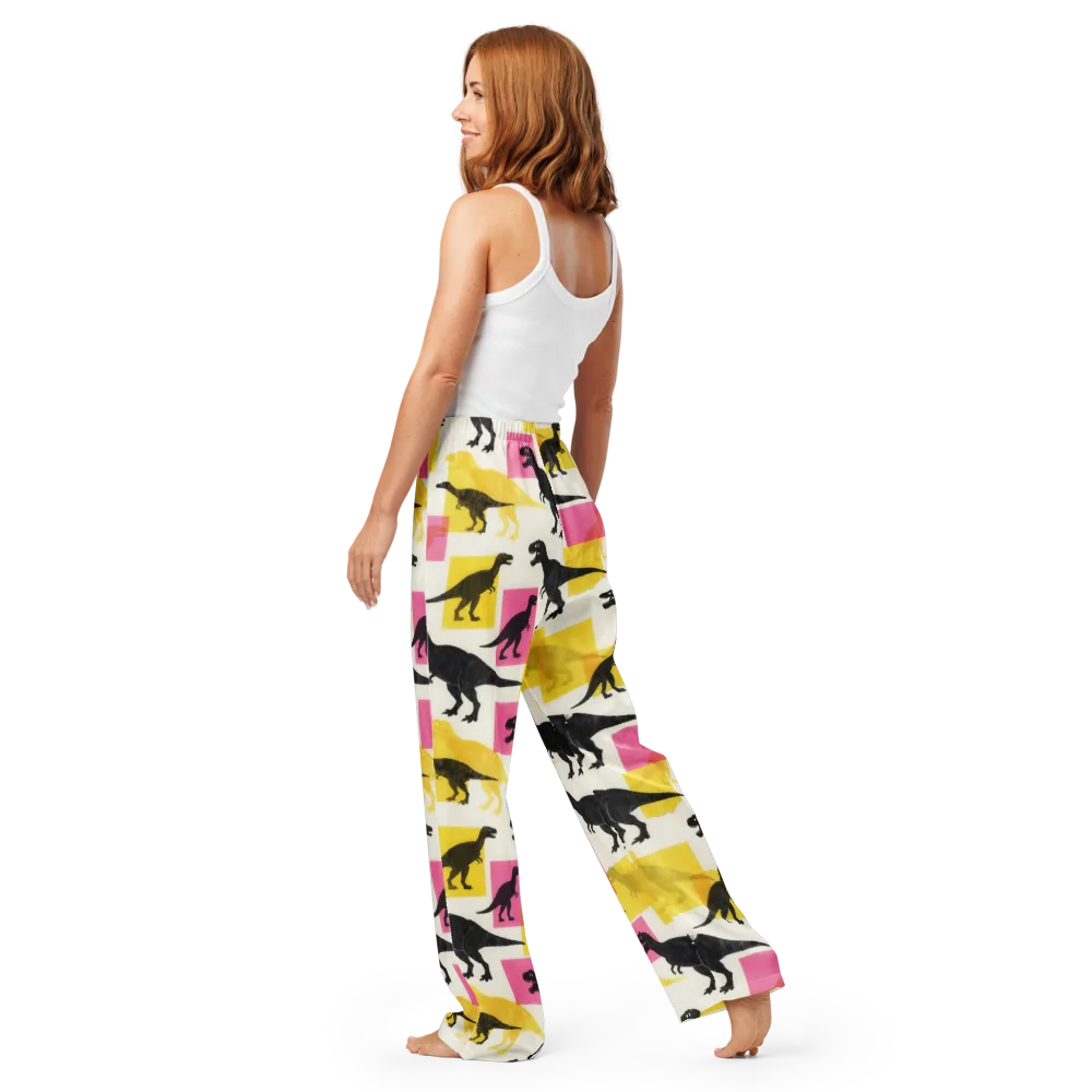 Neon Cretaceous on Women's Pajama Pants — Back