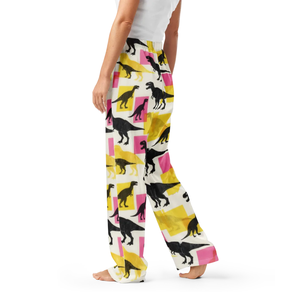 Neon Cretaceous on Women's Pajama Pants — Left