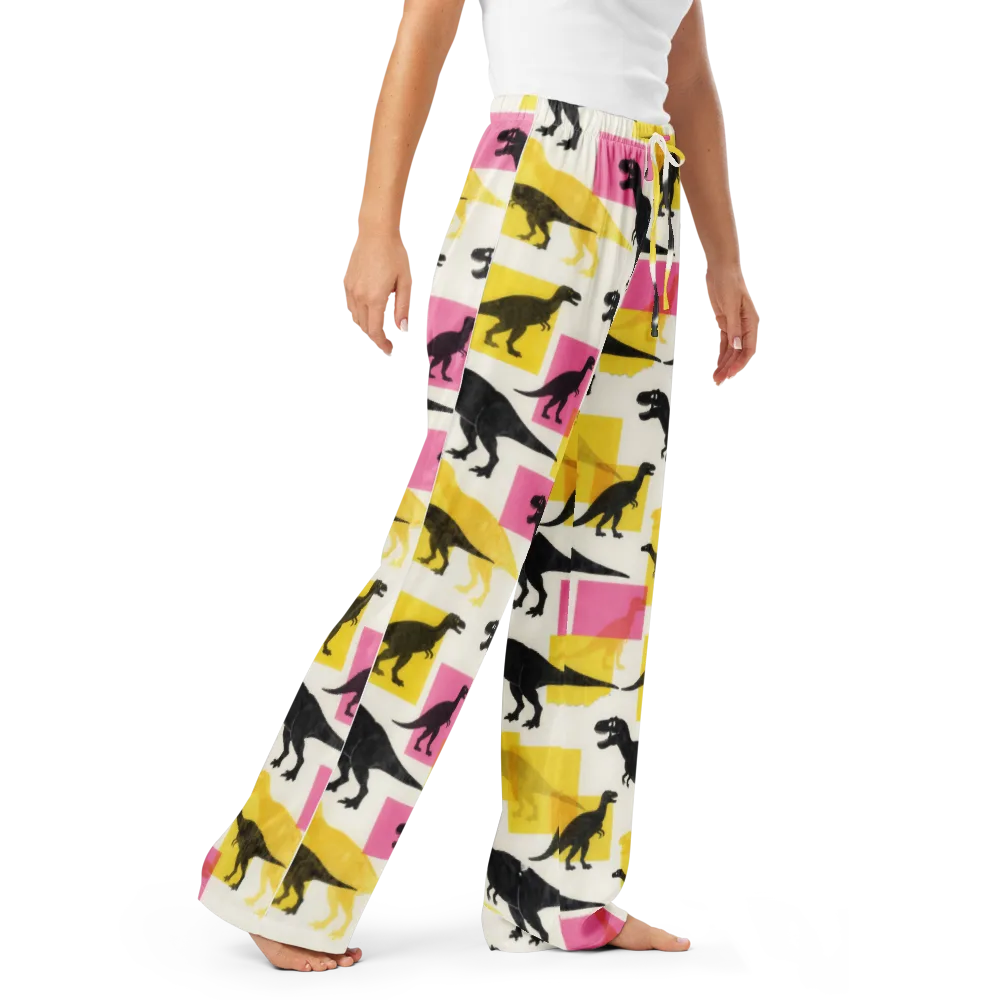Neon Cretaceous on Women's Pajama Pants — Right Front