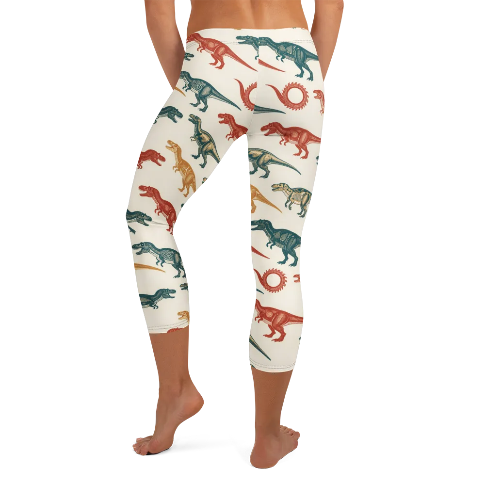 Fossil Parade on Capri Leggings — Back