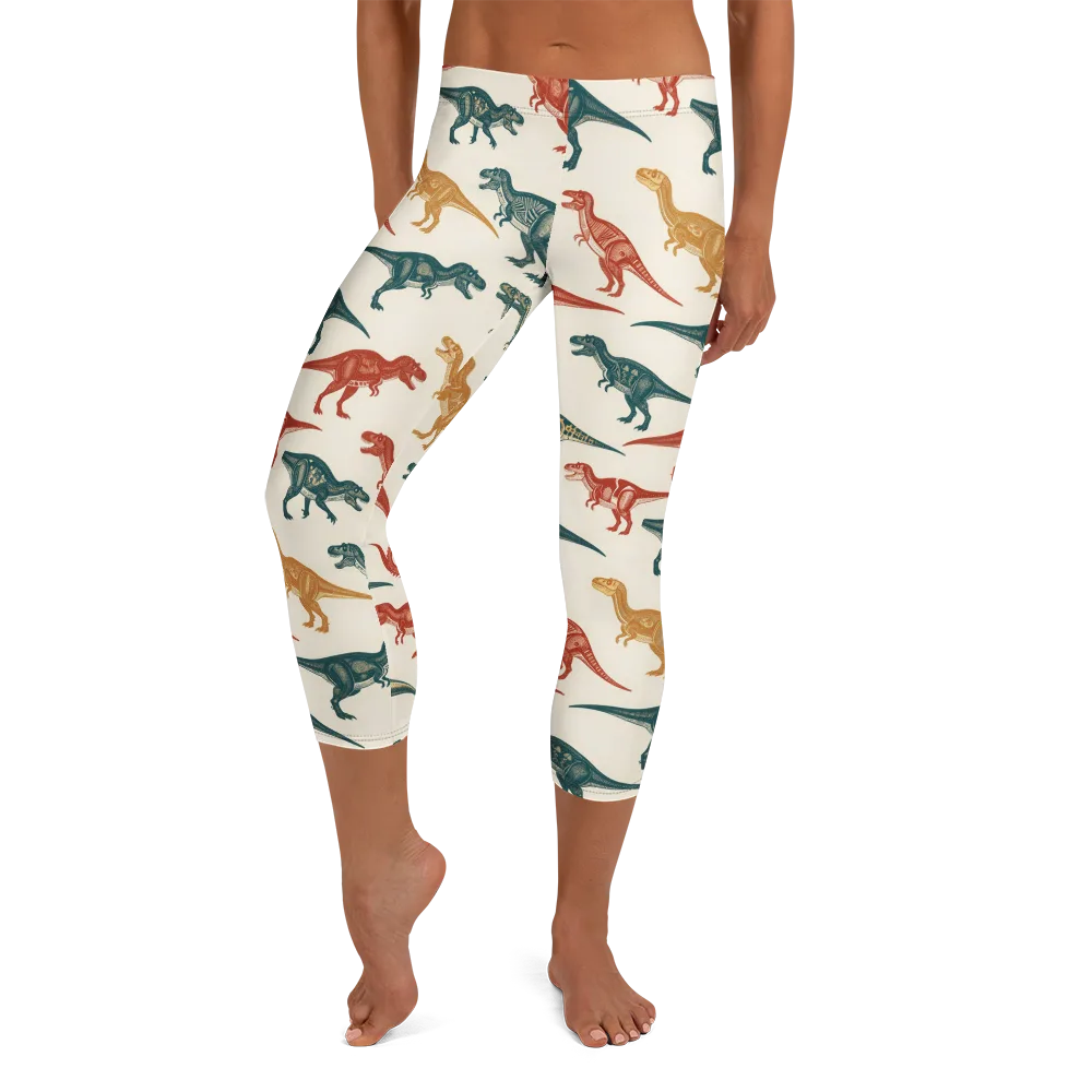 Fossil Parade on Capri Leggings — Front