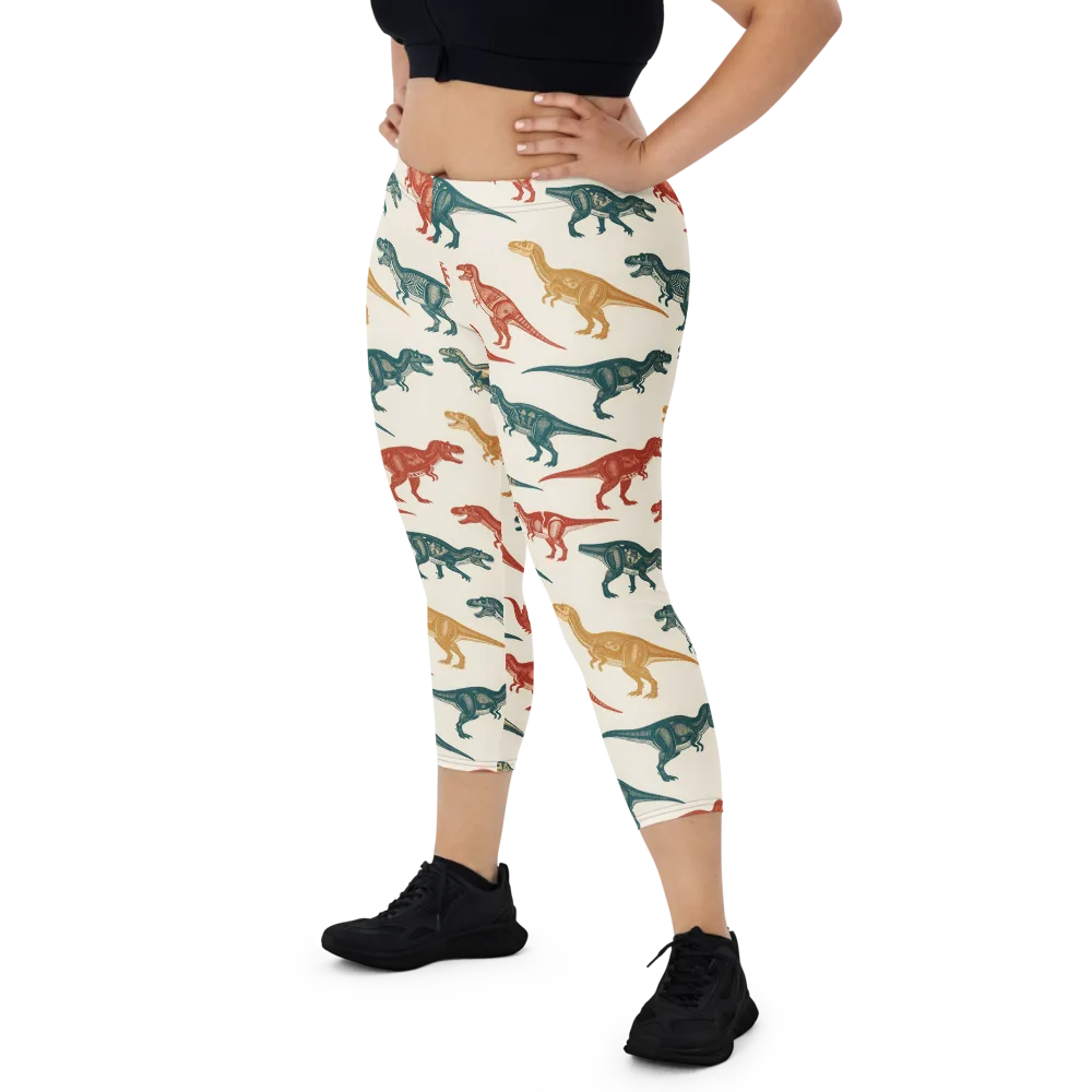 Fossil Parade on Capri Leggings — Front