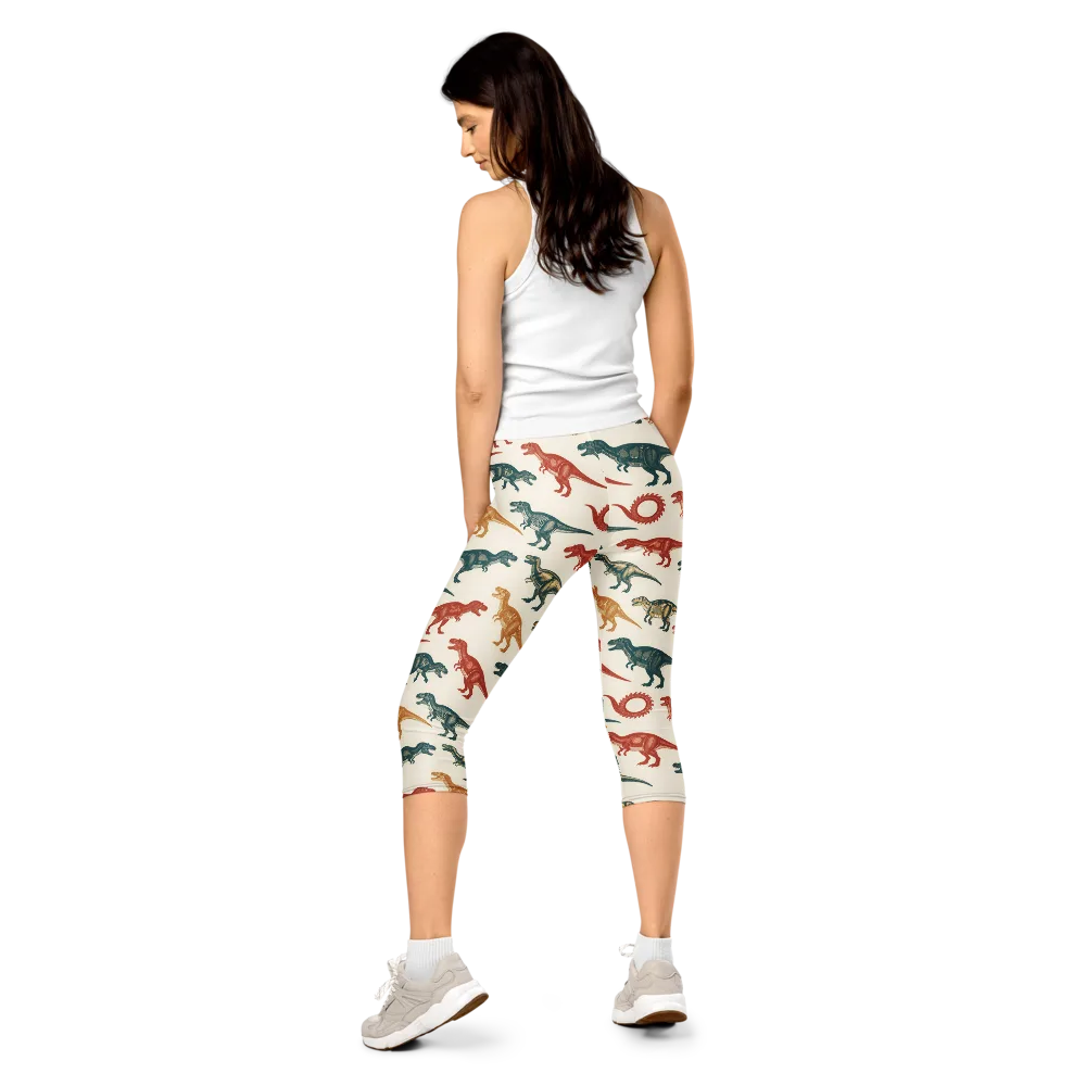 Fossil Parade on Capri Leggings — Back