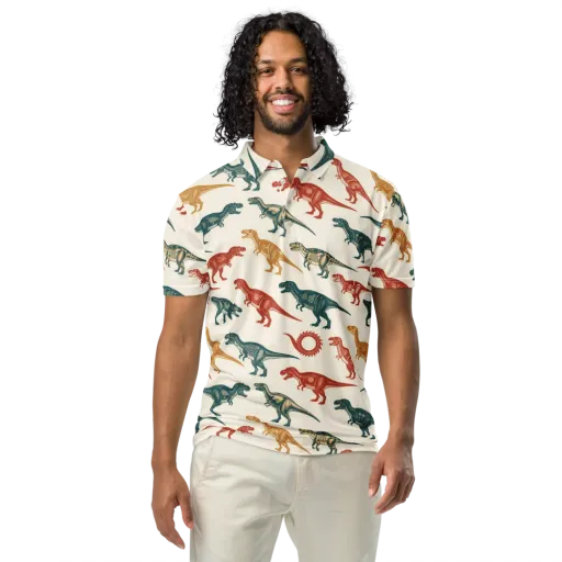 Fossil Parade on a Men's Slim Fit Polo Shirt