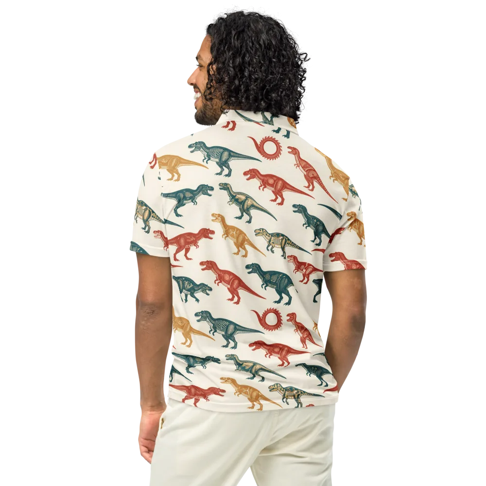 Fossil Parade on Men's Slim Fit Polo Shirt — Back