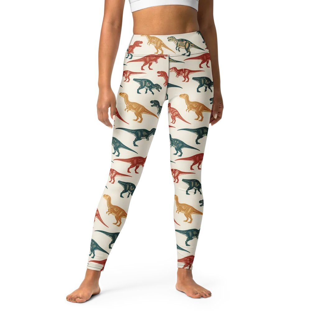 Fossil Parade on Yoga Leggings — Front