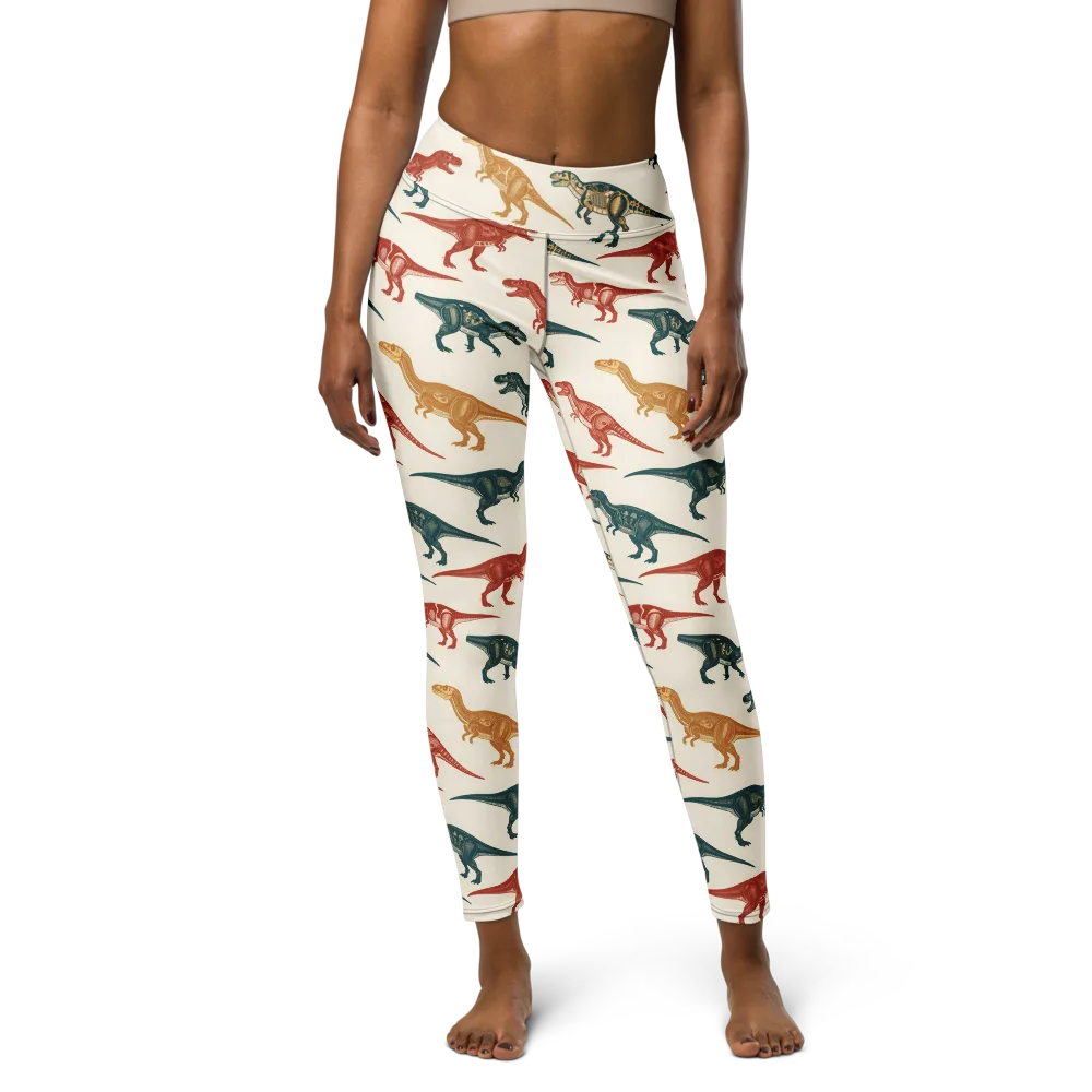 Fossil Parade on Yoga Leggings — Front
