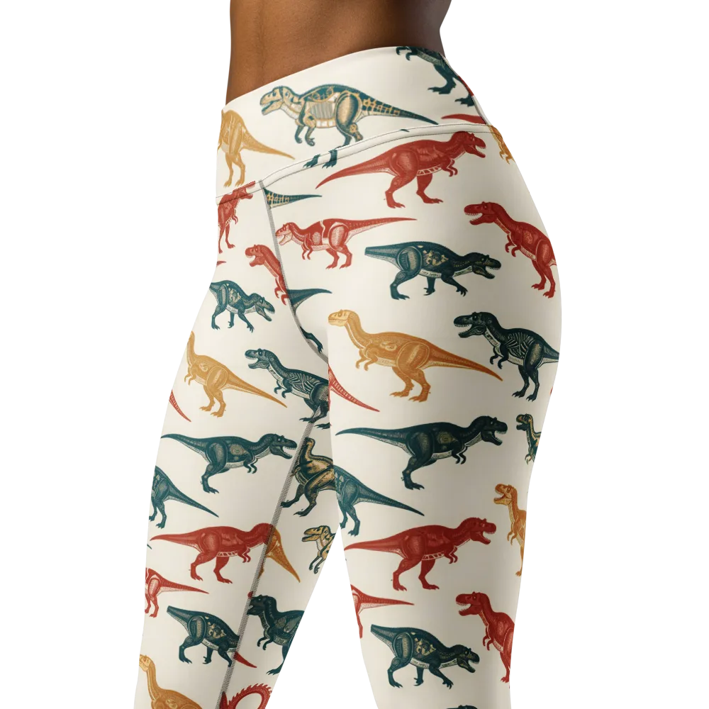 Fossil Parade on Yoga Leggings — Left Front