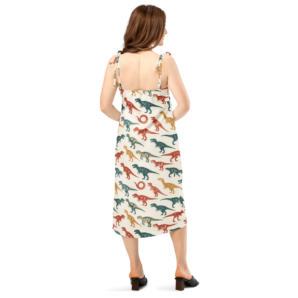 Fossil Parade on Slip Dress — Back