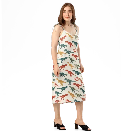 Fossil Parade on a Slip Dress