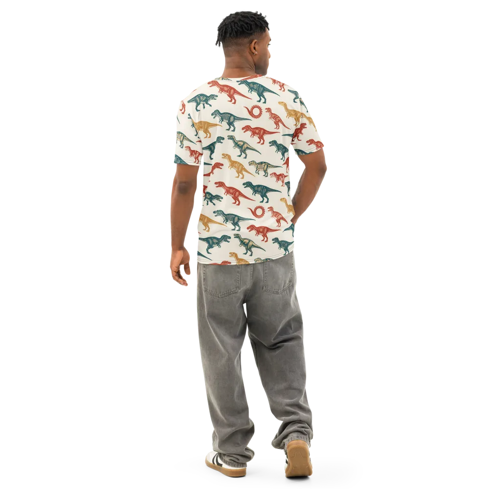 Fossil Parade on Men's Cotton Crew Neck T-Shirt — Back