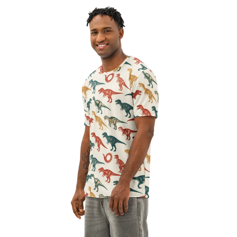 Fossil Parade on Men's Cotton Crew Neck T-Shirt — Left Front