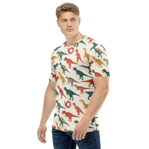 Fossil Parade on a Men's Crew Neck T-Shirt