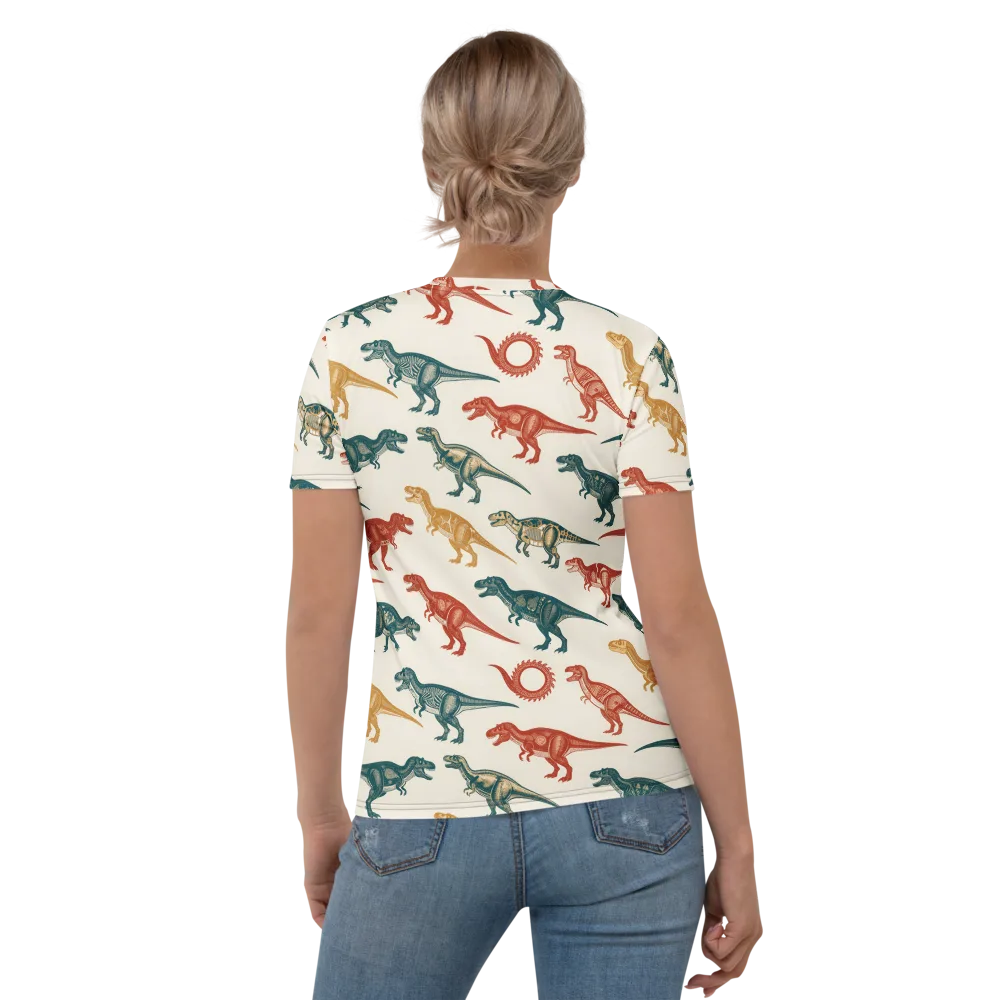 Fossil Parade on Women's Crew Neck T-Shirt — Back