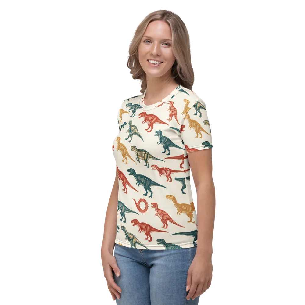 Fossil Parade on Women's Crew Neck T-Shirt — Left