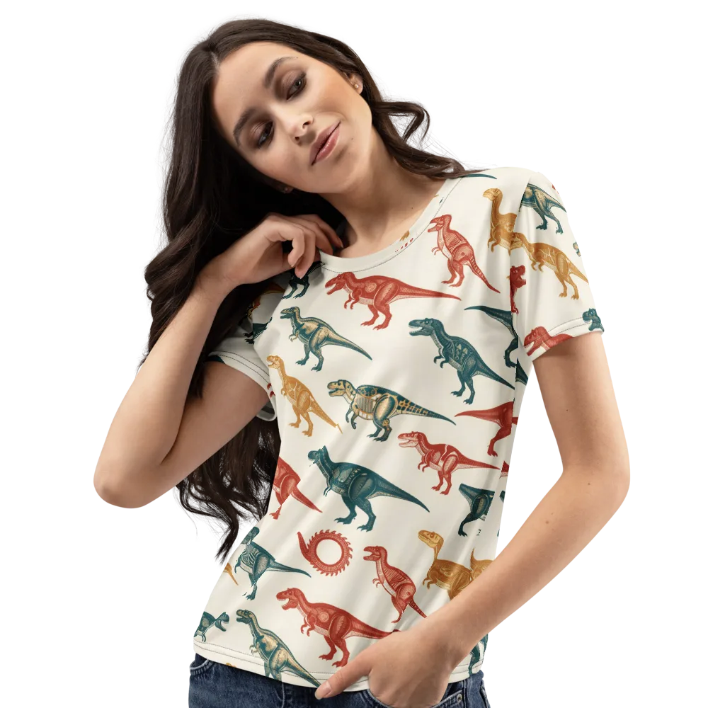 Fossil Parade on Women's Crew Neck T-Shirt — Left Front