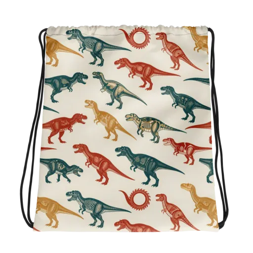 Fossil Parade on a Drawstring Bag