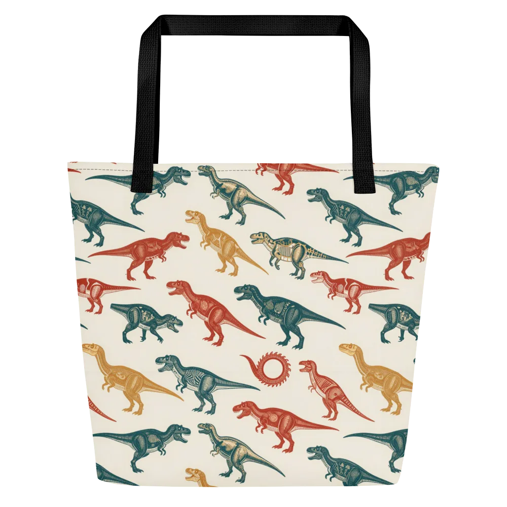 Fossil Parade on Large Tote Bag W/ Pocket — Front