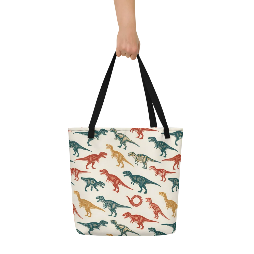 Fossil Parade on Large Tote Bag W/ Pocket — Front
