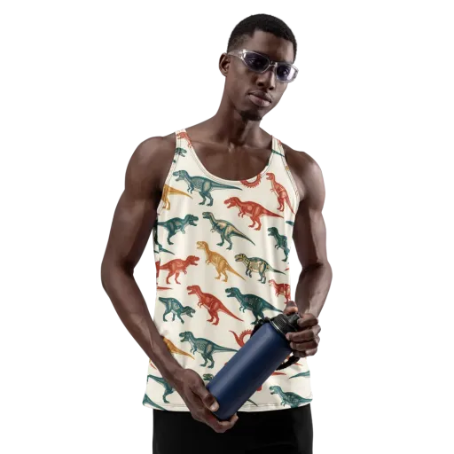Fossil Parade on a Men's Tank Top