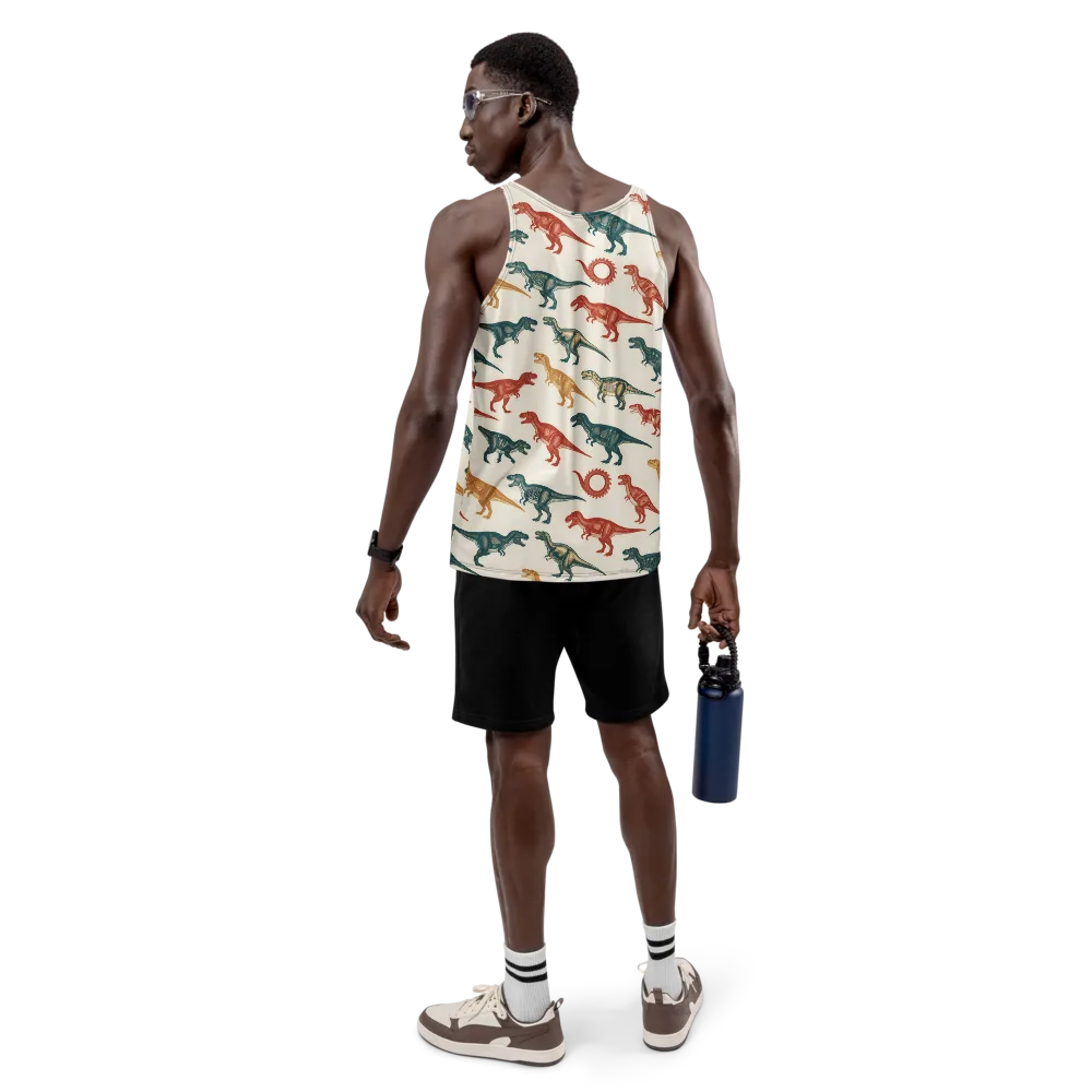 Fossil Parade on Men's Tank Top — Back