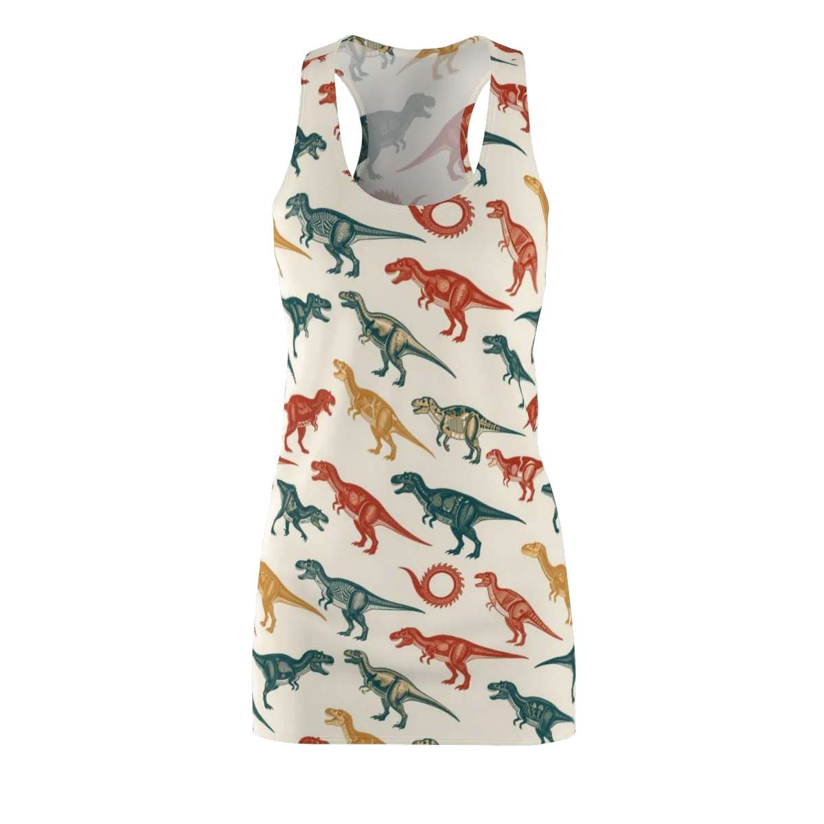 Fossil Parade on Racerback Dress — Front