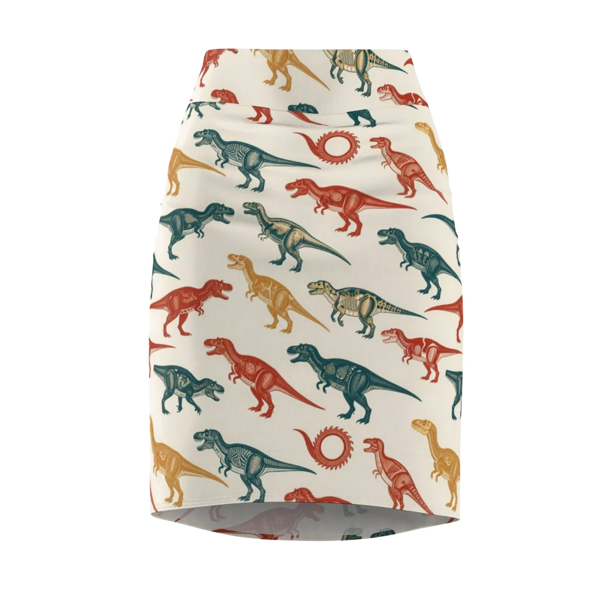 Fossil Parade on Pencil Skirt — Front