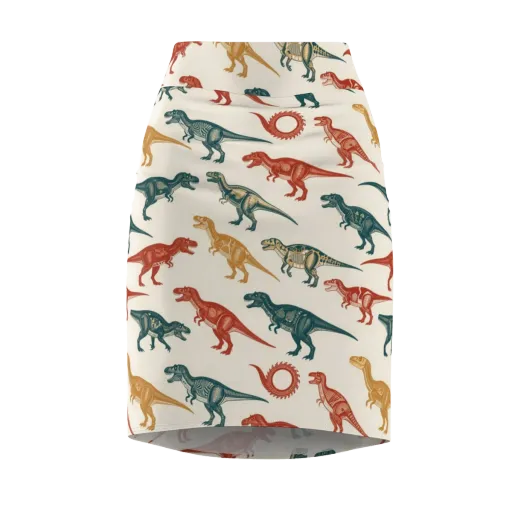 Fossil Parade on a Pencil Skirt