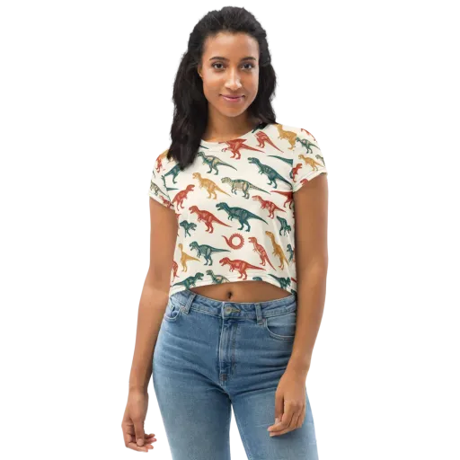 Fossil Parade on a Crop Tee
