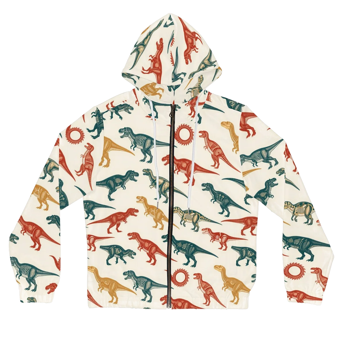 Fossil Parade on Women's Full-Zip Hoodie — Front