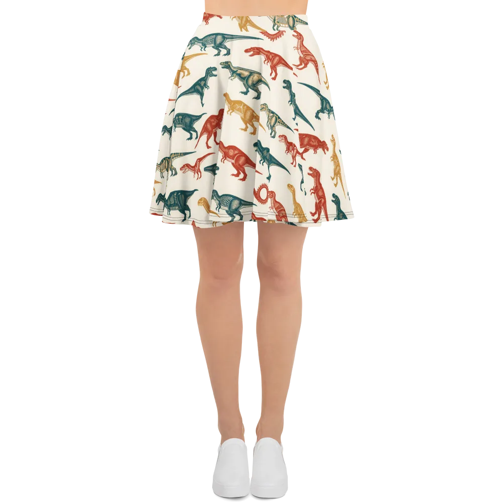 Fossil Parade on Skater Skirt — Front
