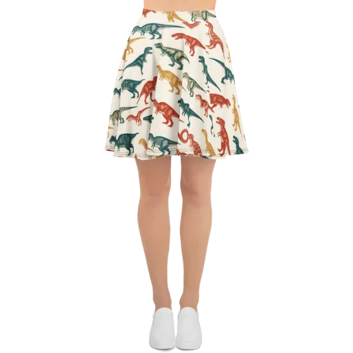 Fossil Parade on a Skater Skirt