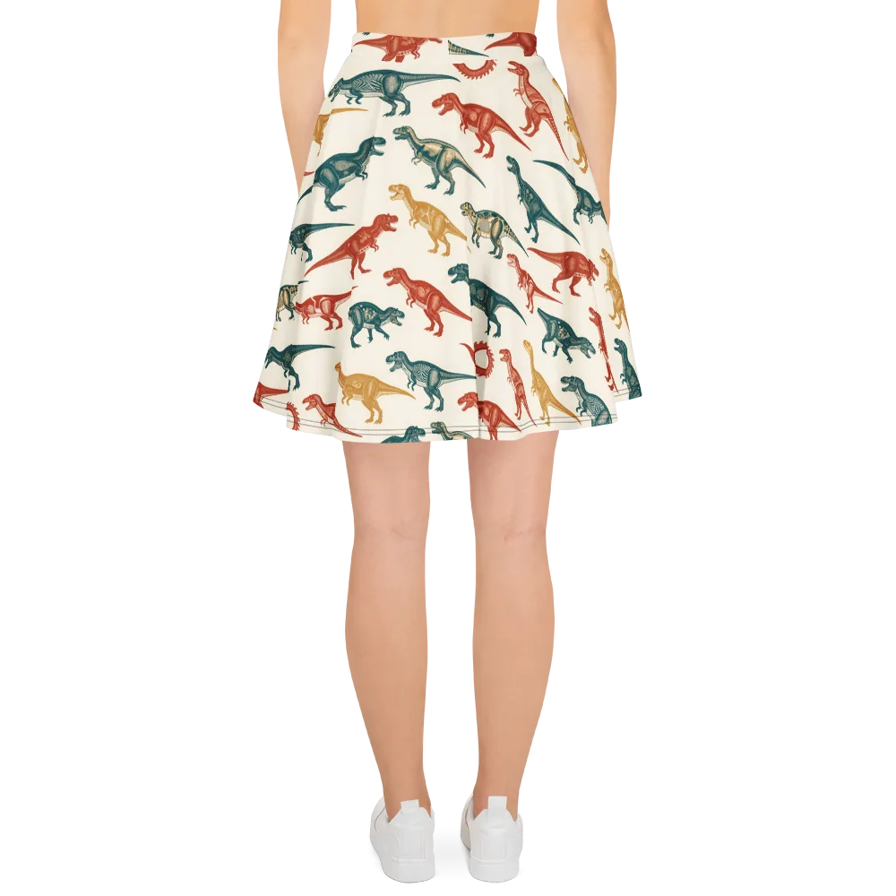 Fossil Parade on Skater Skirt — Back