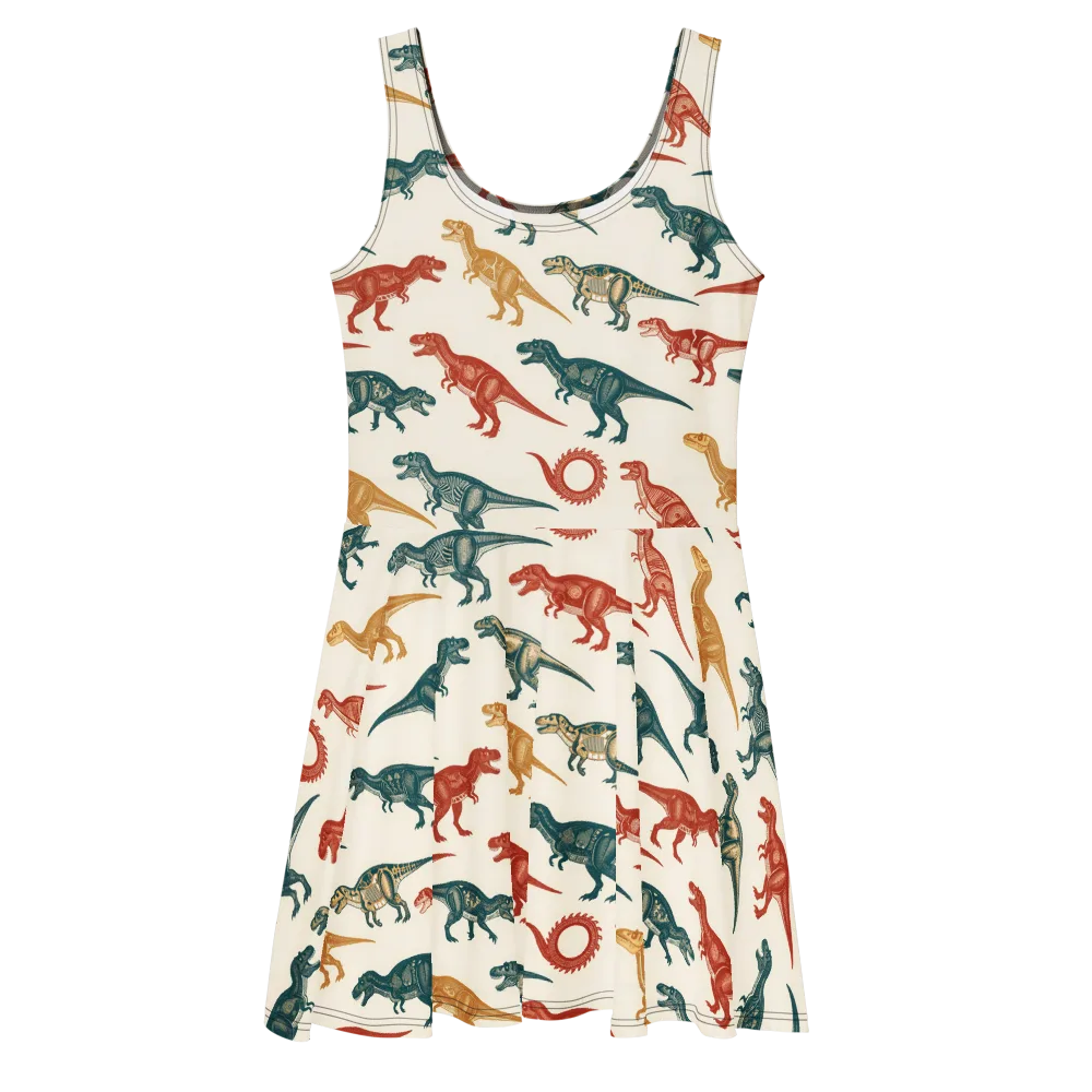 Fossil Parade on Skater Dress — Front