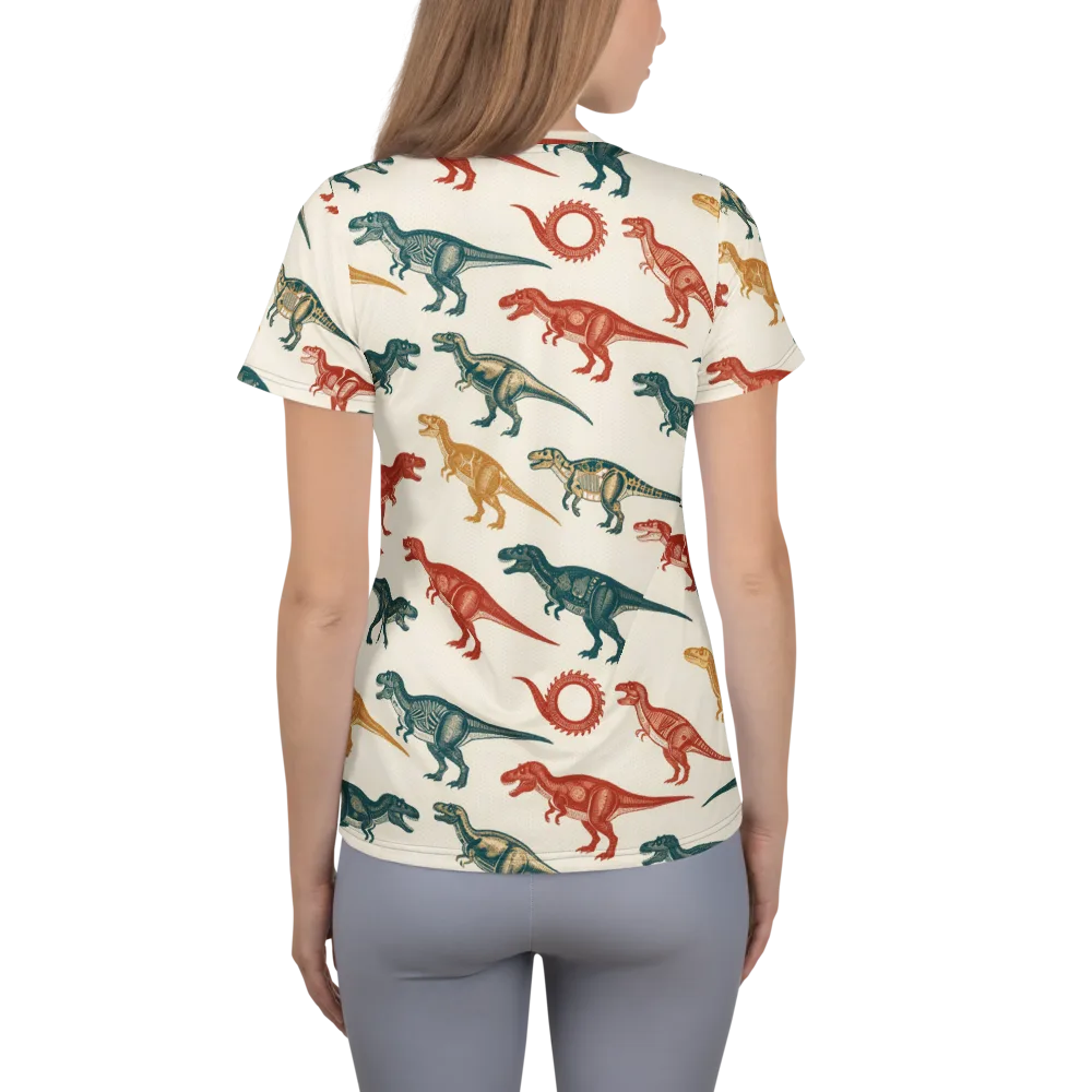 Fossil Parade on Women's Athletic T-Shirt — Back