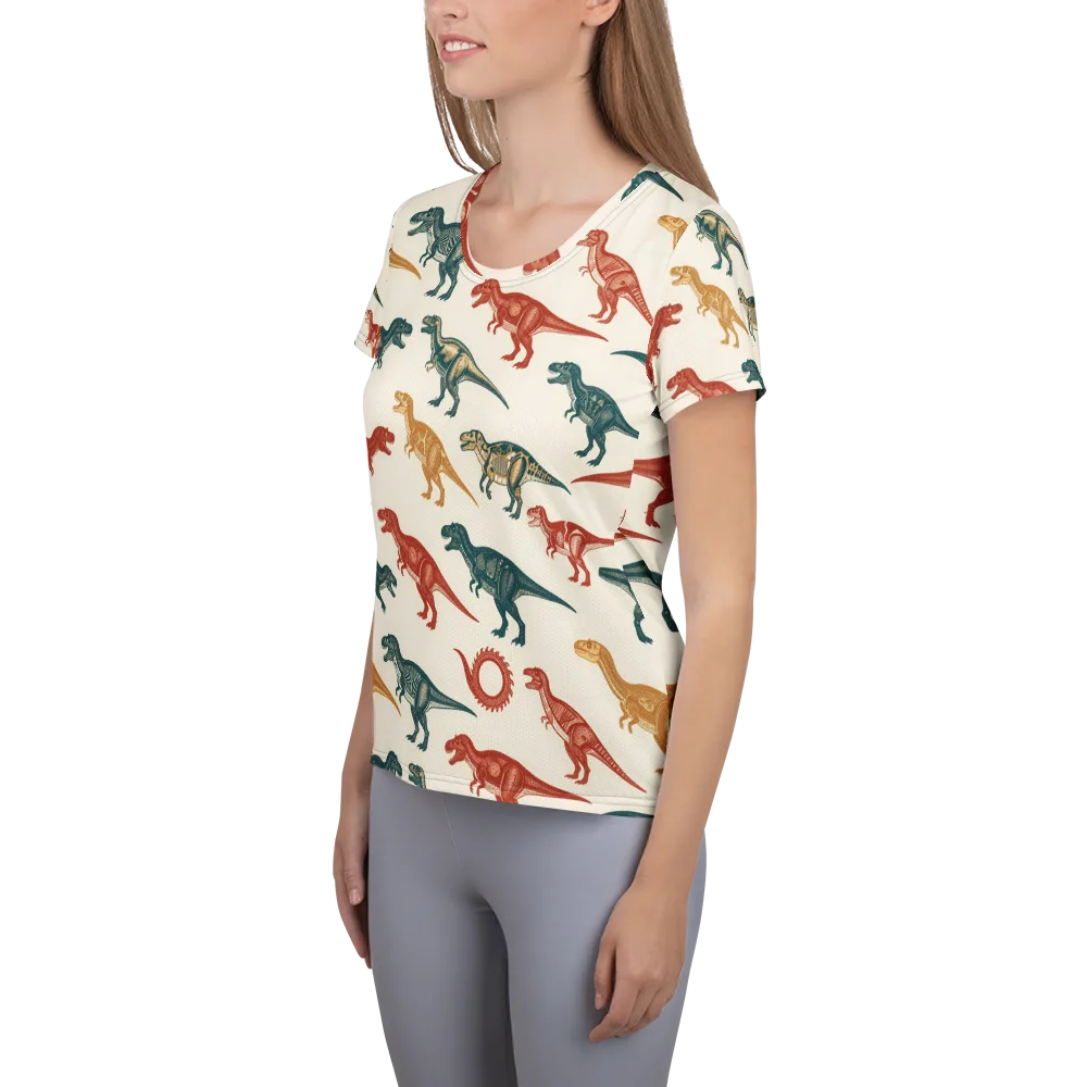 Fossil Parade on Women's Athletic T-Shirt — Left