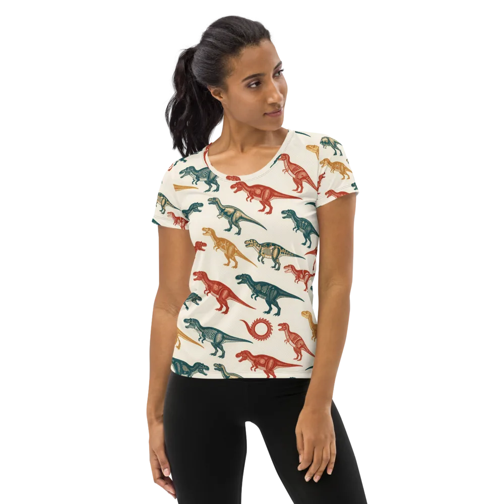 Fossil Parade on Women's Athletic T-Shirt — Front